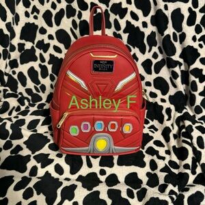 Marvel Loungefly Infinity Saga Iron Man Gauntlet Cosplay Light Up Mini Backpack
